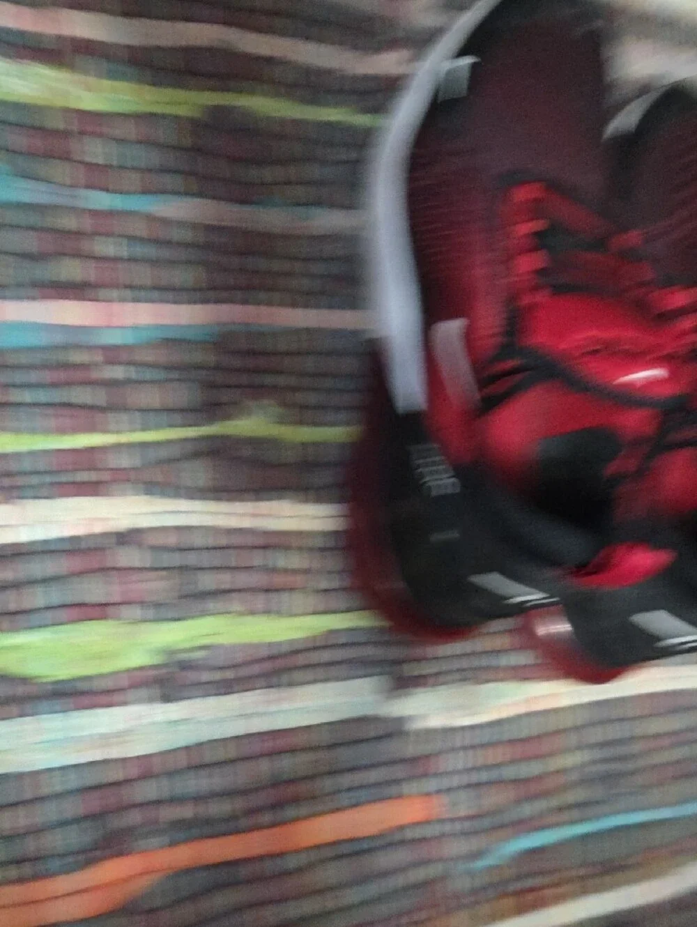 Nike Men's Red and Black Air Max-Style Running Sneakers